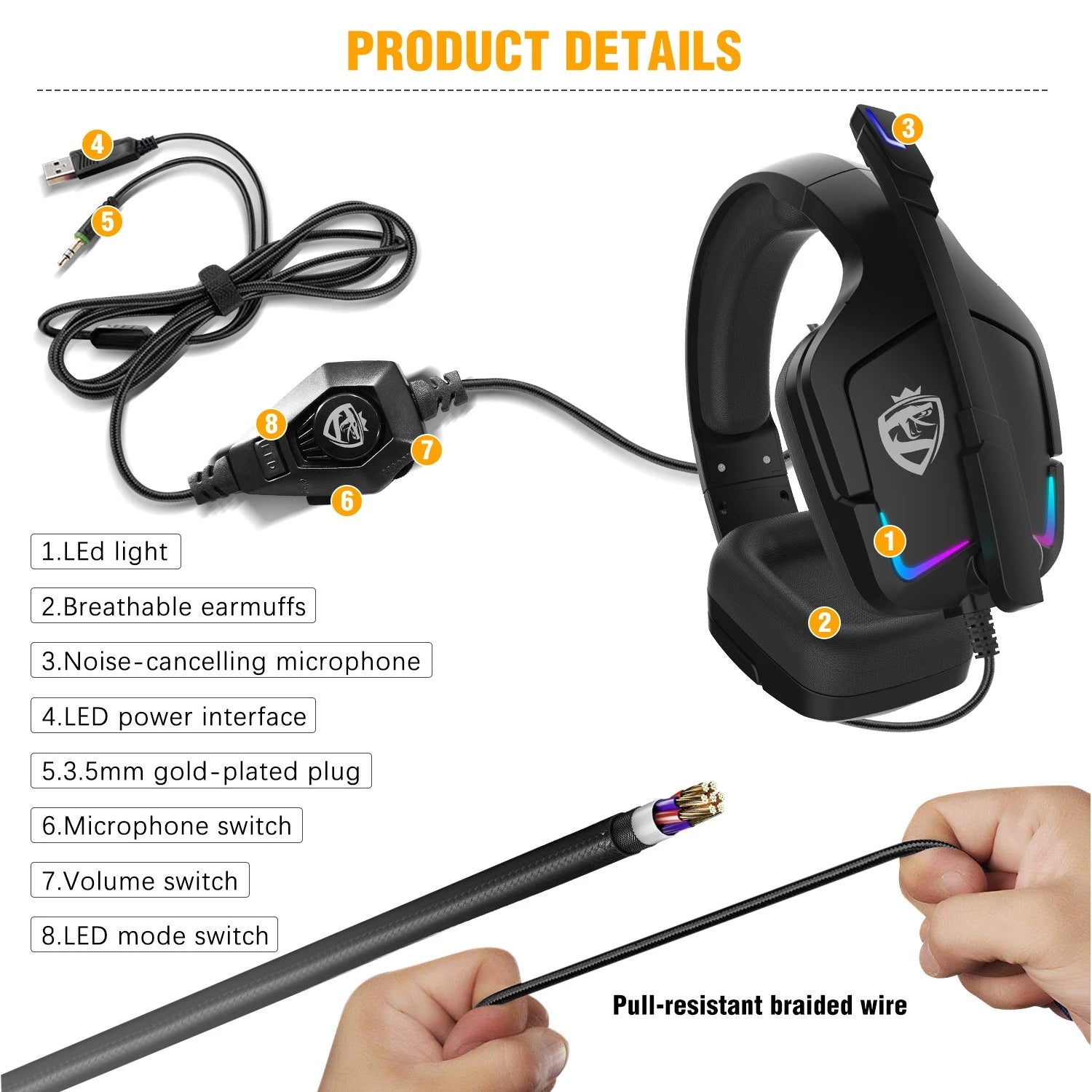 SoulBytes Gaming Noise Canceling Headphones For Ps4 ps5 Xbox PC Nintendo Switch SoulBytes Gaming Noise Canceling Headphones For Ps4 ps5 Xbox PC Nintendo Switch
